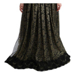 Dolce & Gabbana Black Yellow Crystal Lace Shift Dress SIG60663-1