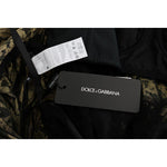 Dolce & Gabbana Black Yellow Crystal Lace Shift Dress SIG60663-1