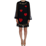 Dolce & Gabbana Black San Valentino Sequined Shift Dress DR1019-5