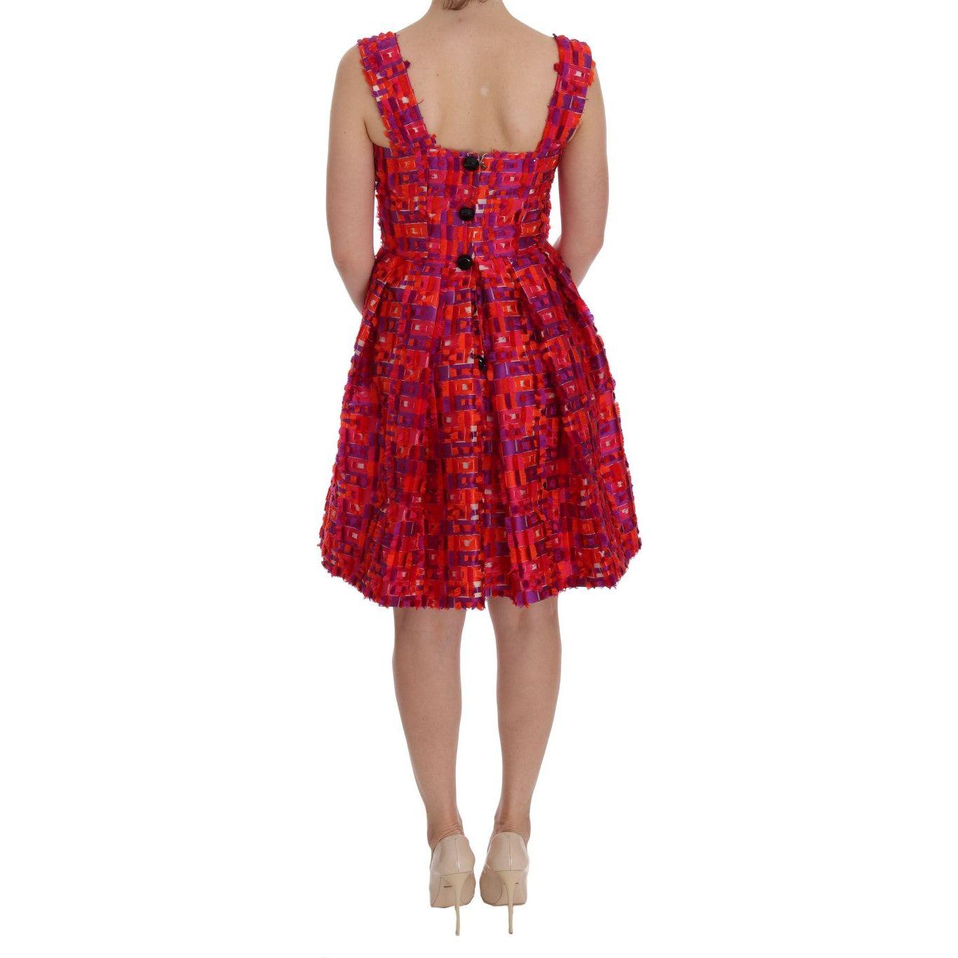 Dolce & Gabbana Elegant Pink A-Line Sleeveless Dress Dolce & Gabbana Brown
