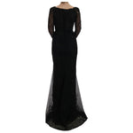 Dolce & Gabbana Black Floral Sheath Dress DR1110-1