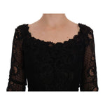 Dolce & Gabbana Black Floral Sheath Dress DR1110-1
