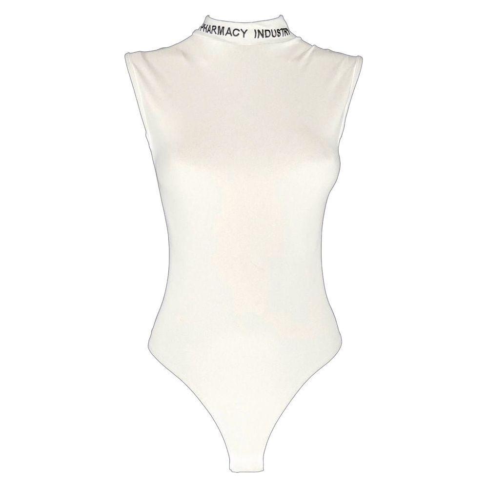 Pharmacy Industry White Nylon Tops & T-Shirt Pharmacy Industry Beige
