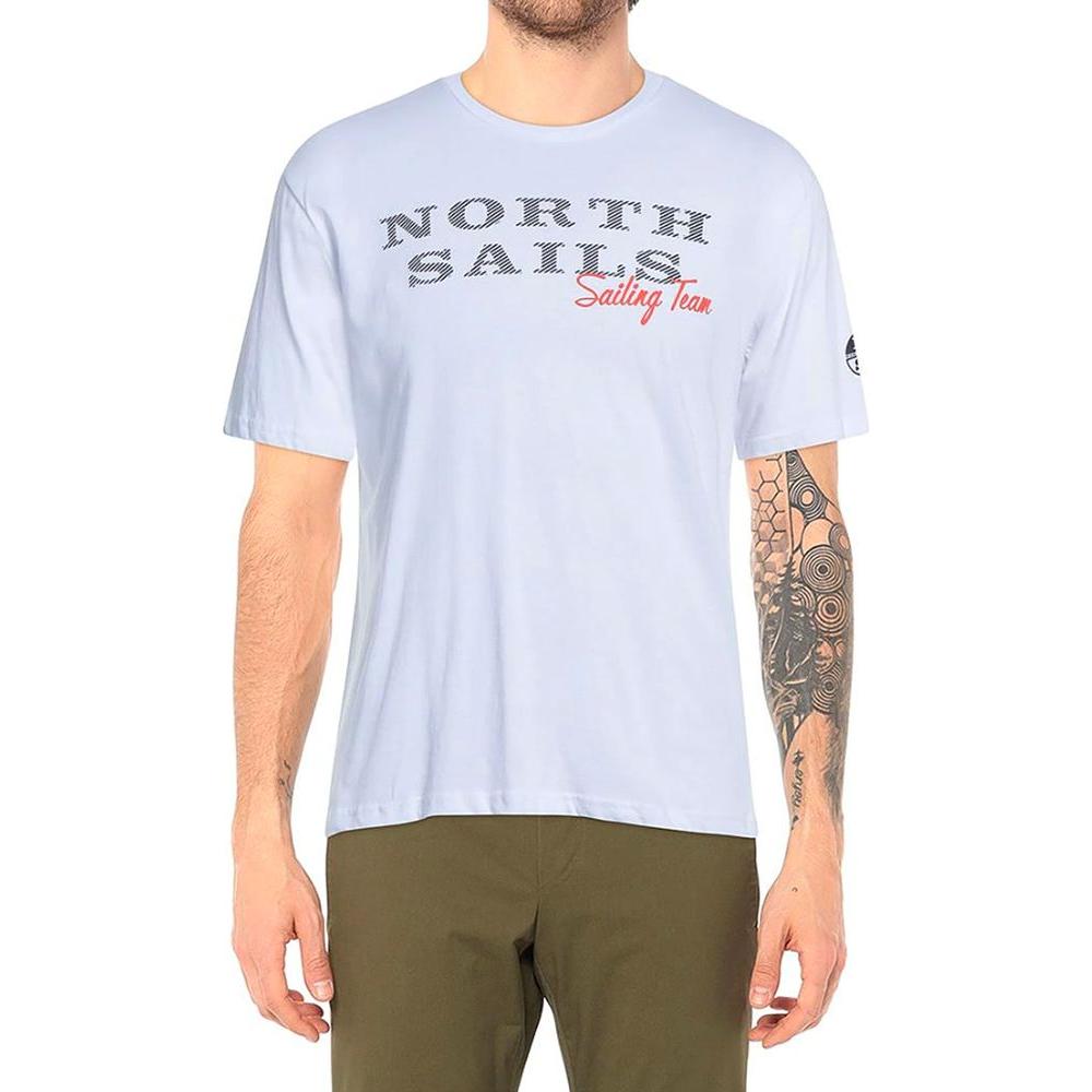 North Sails Pristine White Rubber Logo Tee NO-12776-S