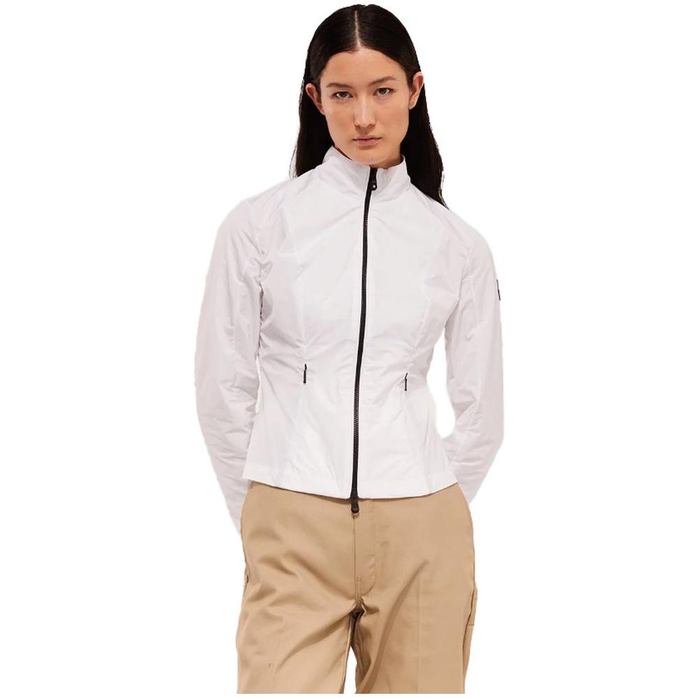 Refrigiwear Chic Windproof White Jacket with Logo Refrigiwear Light Gray