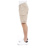 People Of Shibuya Beige Stretch Bermuda Cargo Shorts People Of Shibuya Light Gray