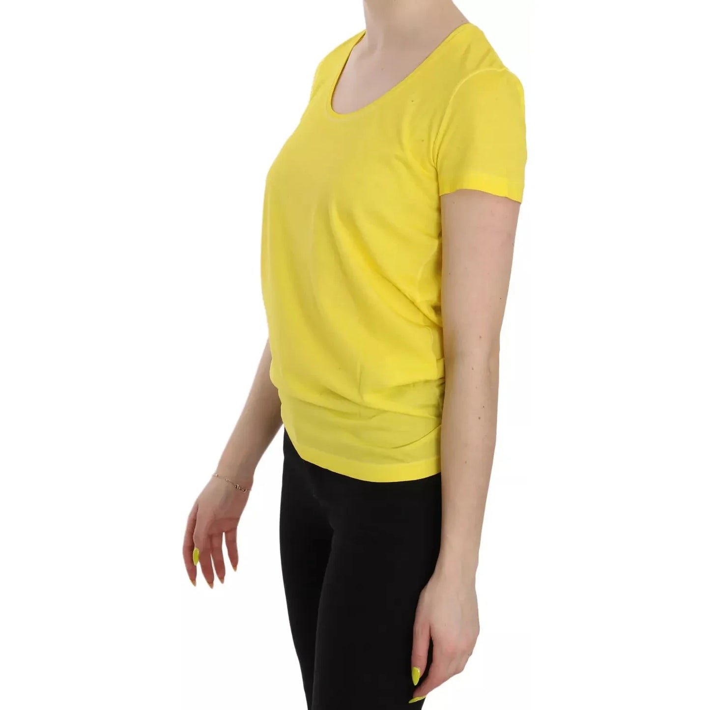 Dsquared² Yellow Round Neck Short Sleeve Shirt Top Blouse Dsquared² Dark Khaki