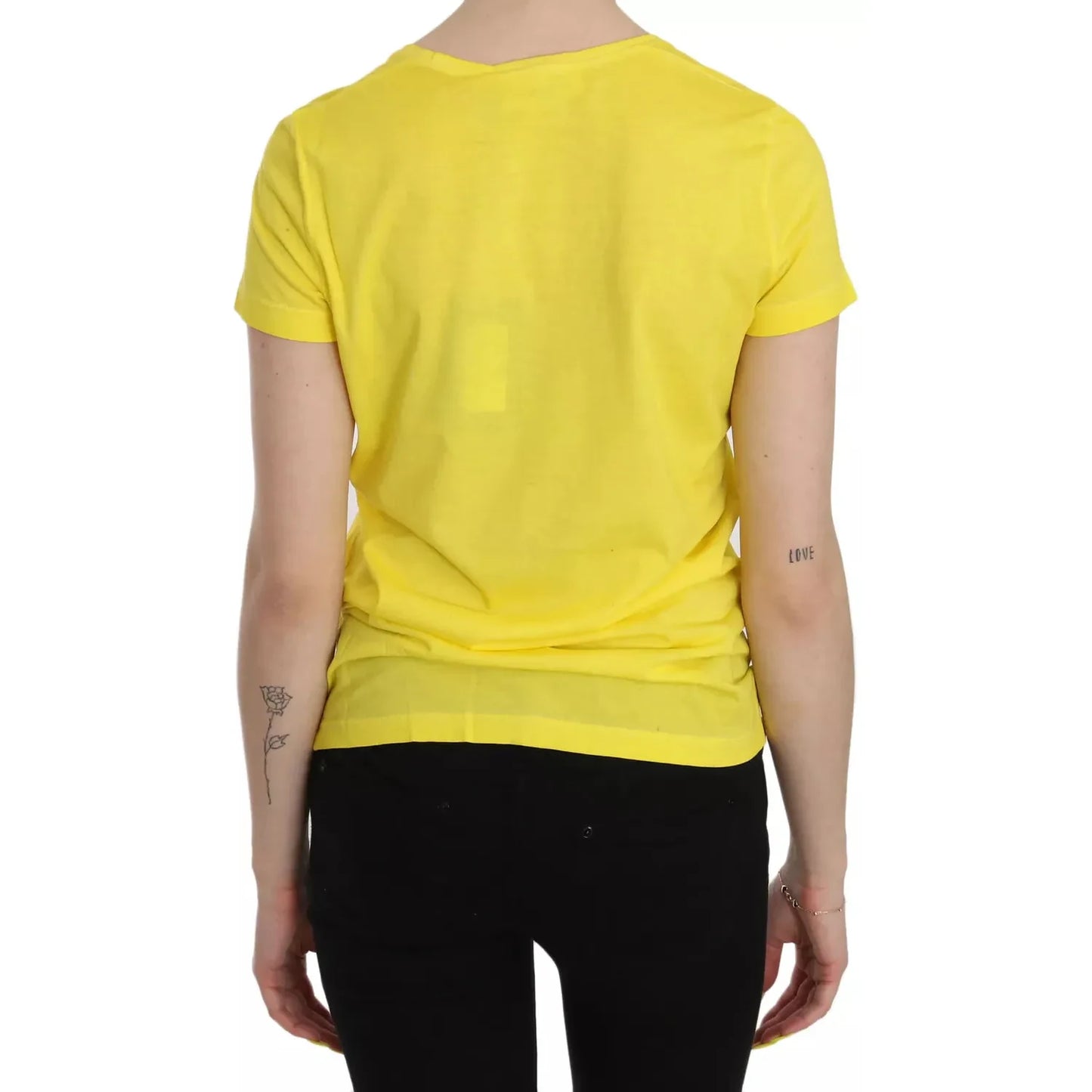Dsquared² Yellow Round Neck Short Sleeve Shirt Top Blouse Dsquared² Dark Khaki