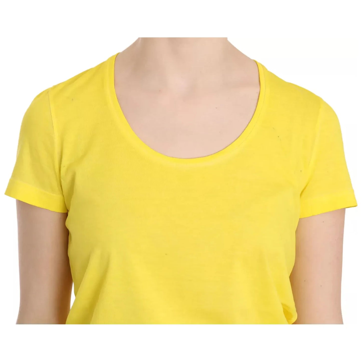 Dsquared² Yellow Round Neck Short Sleeve Shirt Top Blouse Dsquared² Light Goldenrod