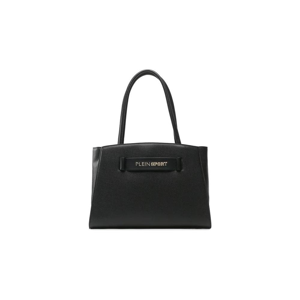 Plein Sport Chic Ebony Tote with Silver Logo Accent PLSP-11795