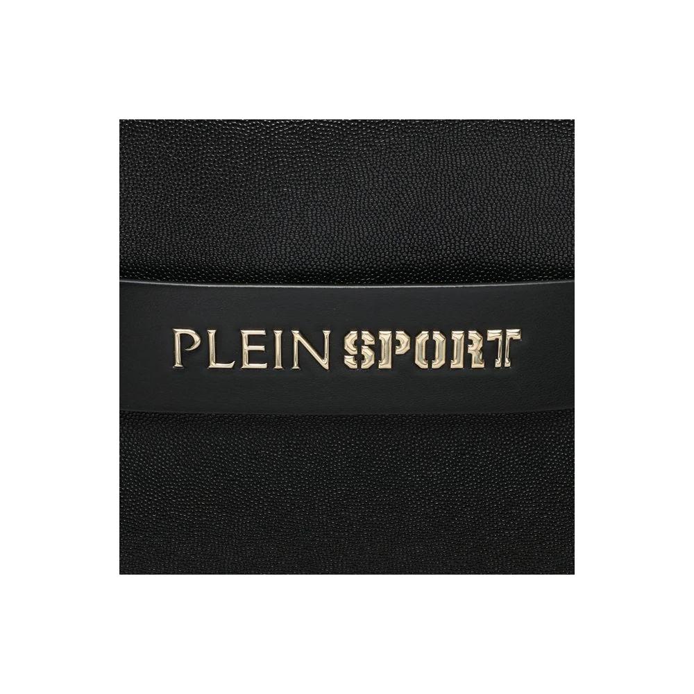 Plein Sport Chic Ebony Tote with Silver Logo Accent PLSP-11795