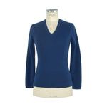 Emilio Romanelli Blue Cashmere Women Sweater EM-2420-IT44|L