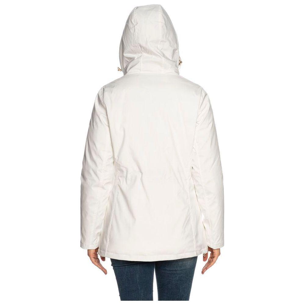 Yes Zee White Polyester Women Jacket Yes Zee Antique White