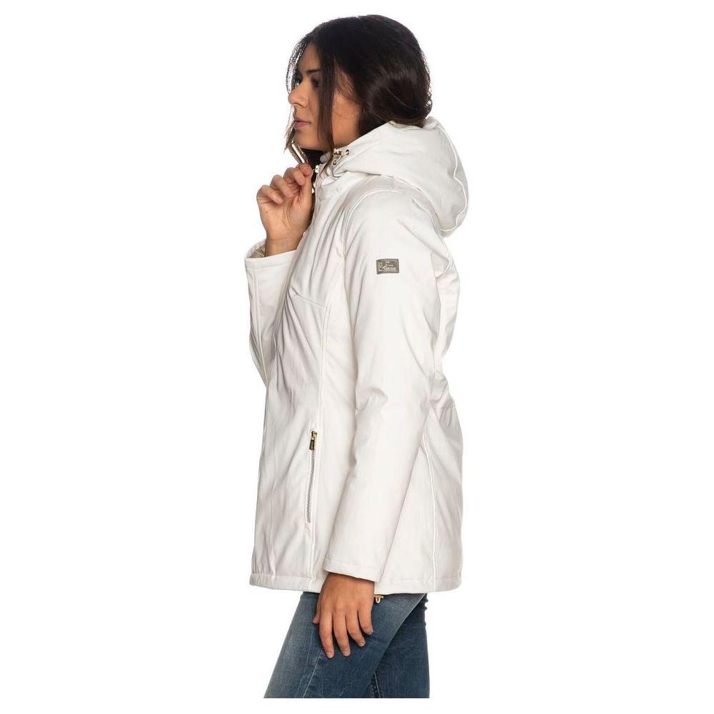 Yes Zee White Polyester Women Jacket Yes Zee Light Gray