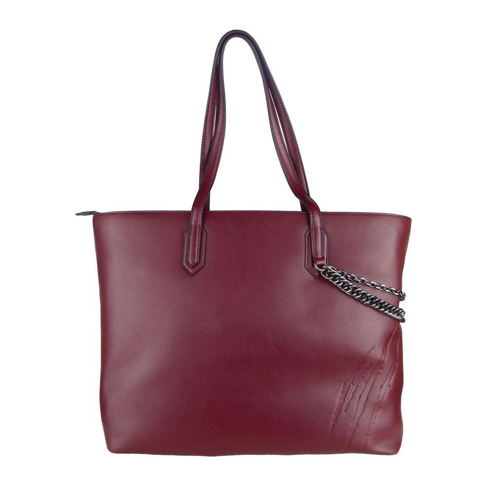 Plein Sport Red Polyethylene Women Shoulder Bag WOMAN TOTES Plein Sport Dim Gray