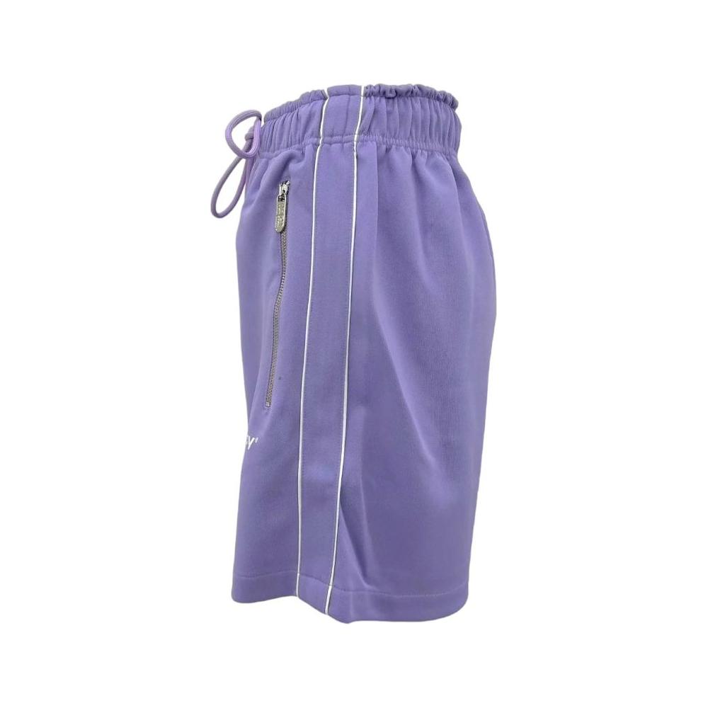 Pharmacy Industry Chic Purple Bermuda Shorts with Side Stripes Pharmacy Industry Light Slate Gray
