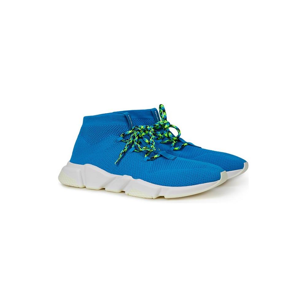 Balenciaga Exquisite Blue Cotton Sneakers for Men Balenciaga Dark Cyan