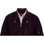 Dsquared² Purple Polyester Full Zipper Bomber Jacket Dsquared² Black