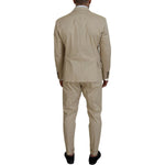 Dsquared² Beige Cotton Single Breasted 2 Piece CIPRO Suit Dsquared² Rosy Brown