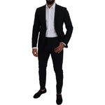 Dsquared² Black Wool Single Breasted 2 Piece LONDON Suit Dsquared² Gray
