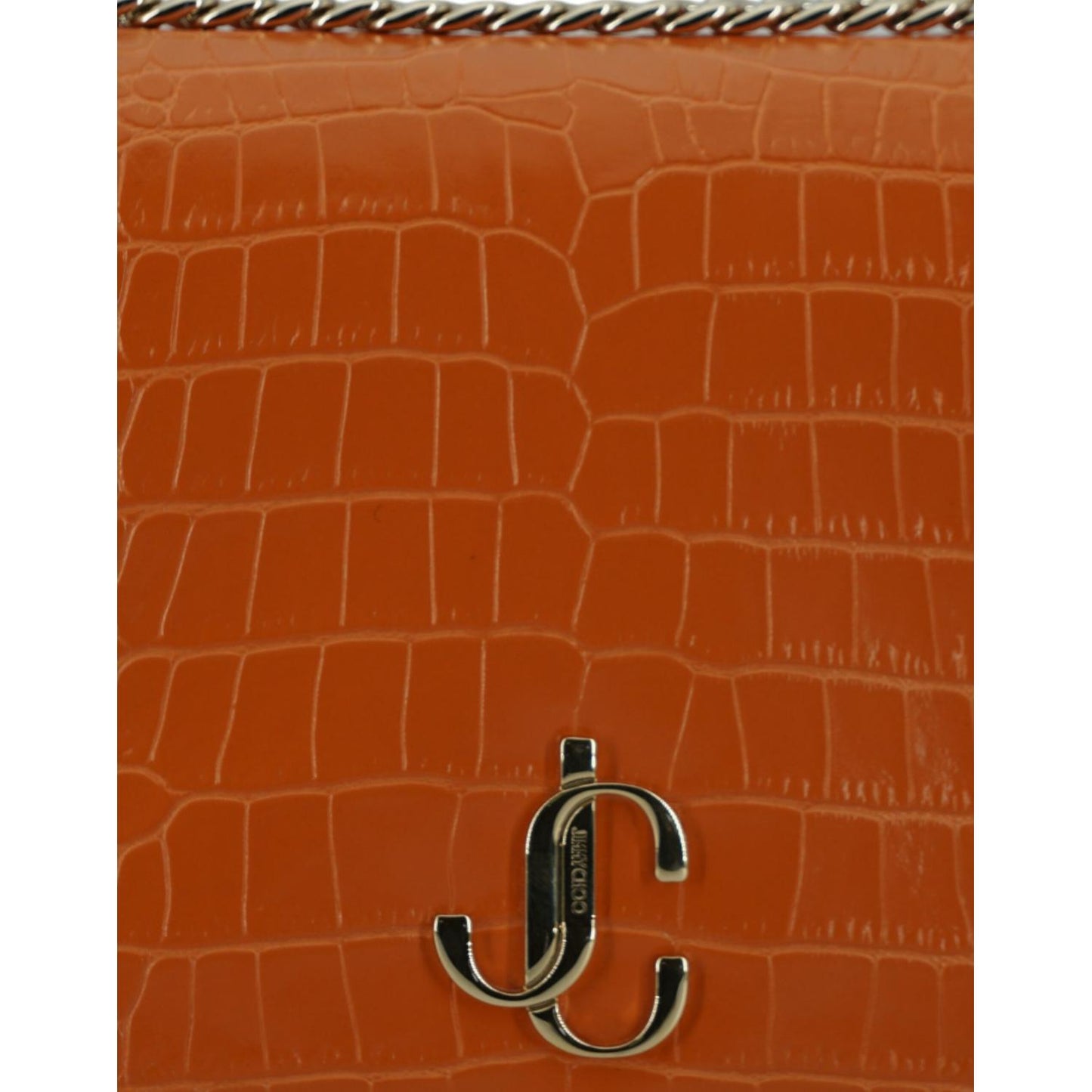 Jimmy Choo Amber Orange Leather Shoulder Bag Jimmy Choo Saddle Brown