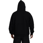Dsquared² Black Cotton Hooded Printed Men Pullover Sweater Dsquared² Black