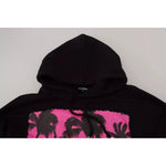 Dsquared² Black Cotton Hooded Printed Men Pullover Sweater Dsquared² Gray
