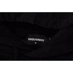 Dsquared² Black Cotton Hooded Printed Men Pullover Sweater Dsquared² Black