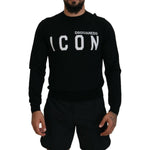 Dsquared² Black Logo Print Long Sleeves Men Pullover Sweater Dsquared² Black