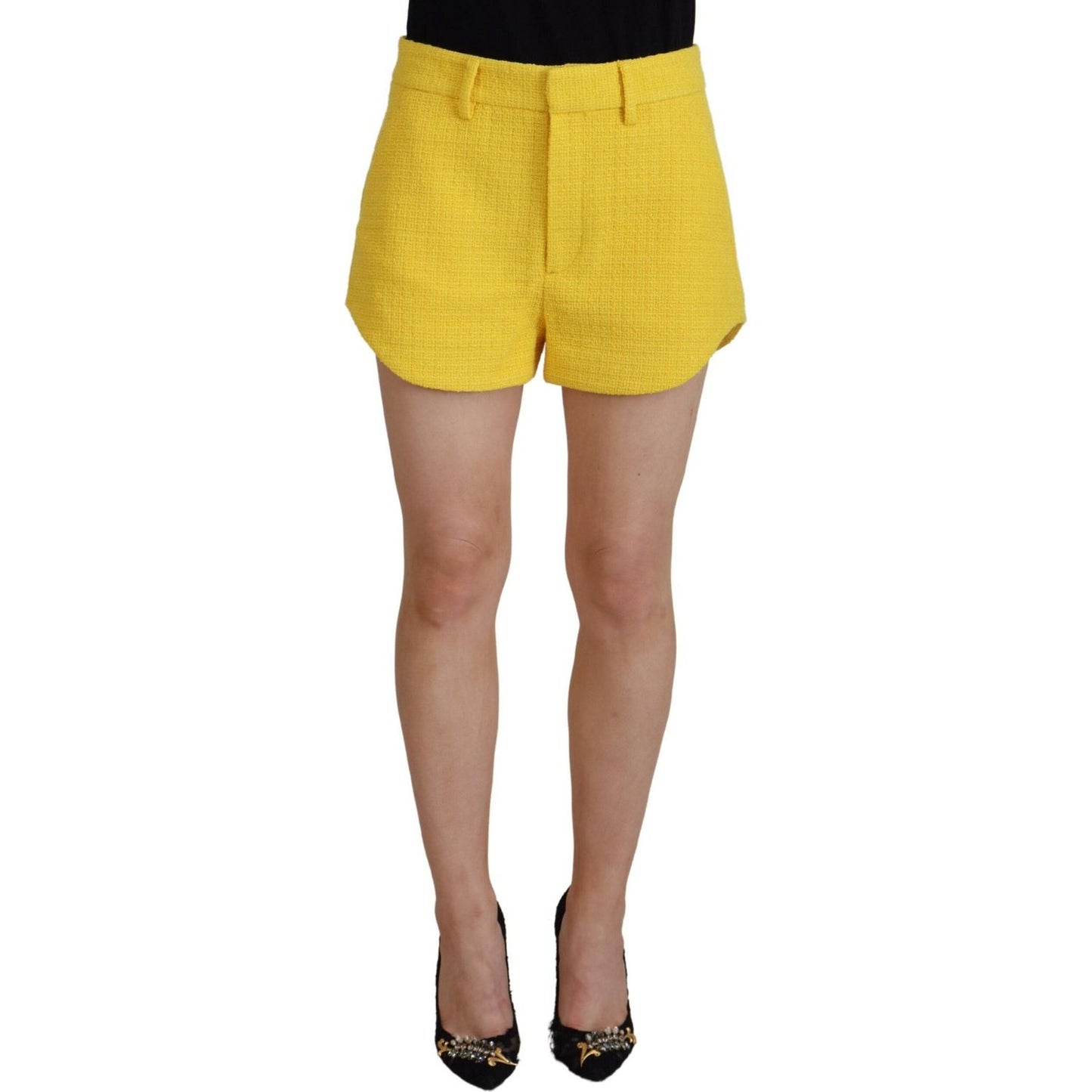 Dsquared² Yellow Peak Double Breasted Suit Blazer Short Set Dsquared² Dark Khaki