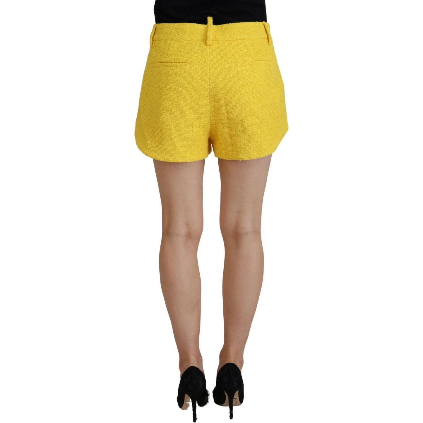 Dsquared² Yellow Peak Double Breasted Suit Blazer Short Set Dsquared² Dark Khaki