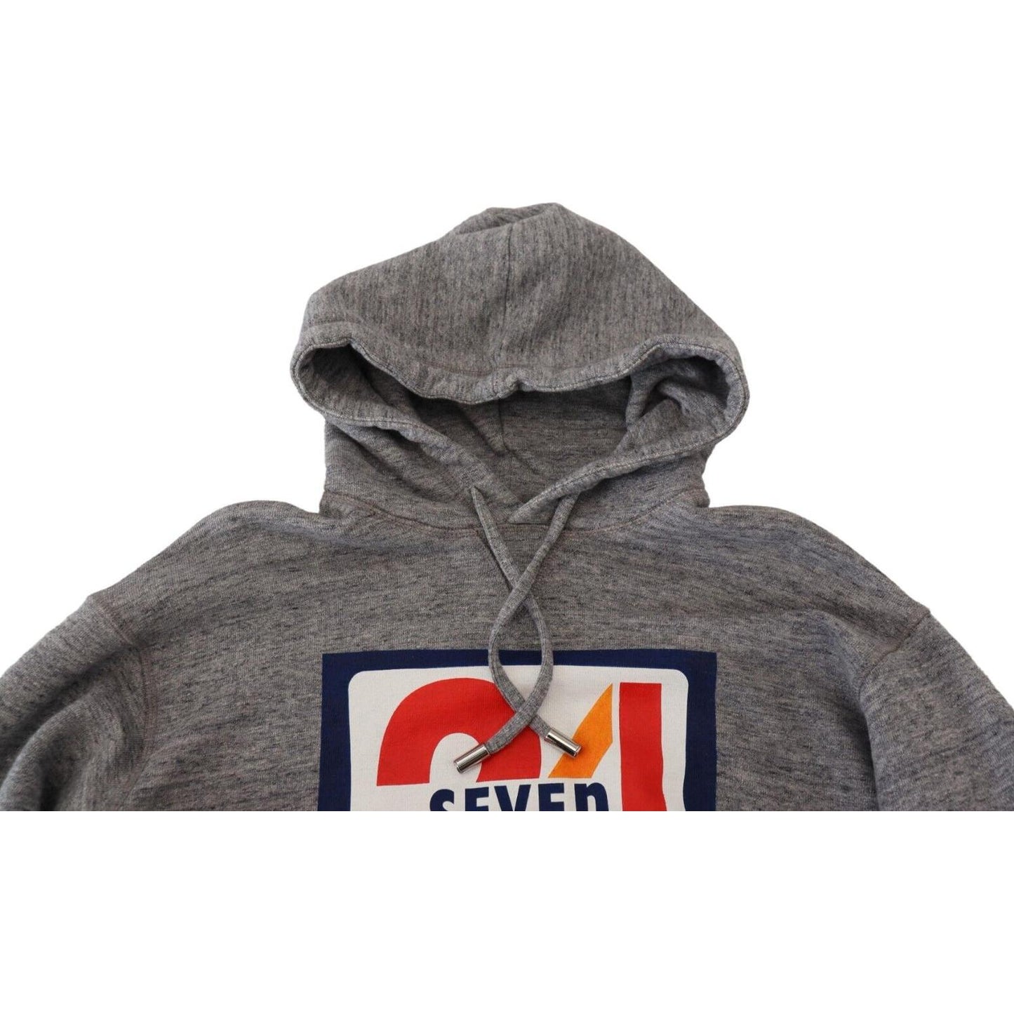Dsquared² Gray Logo Print Cotton Hoodie Sweatshirt Sweater Dsquared² Dim Gray