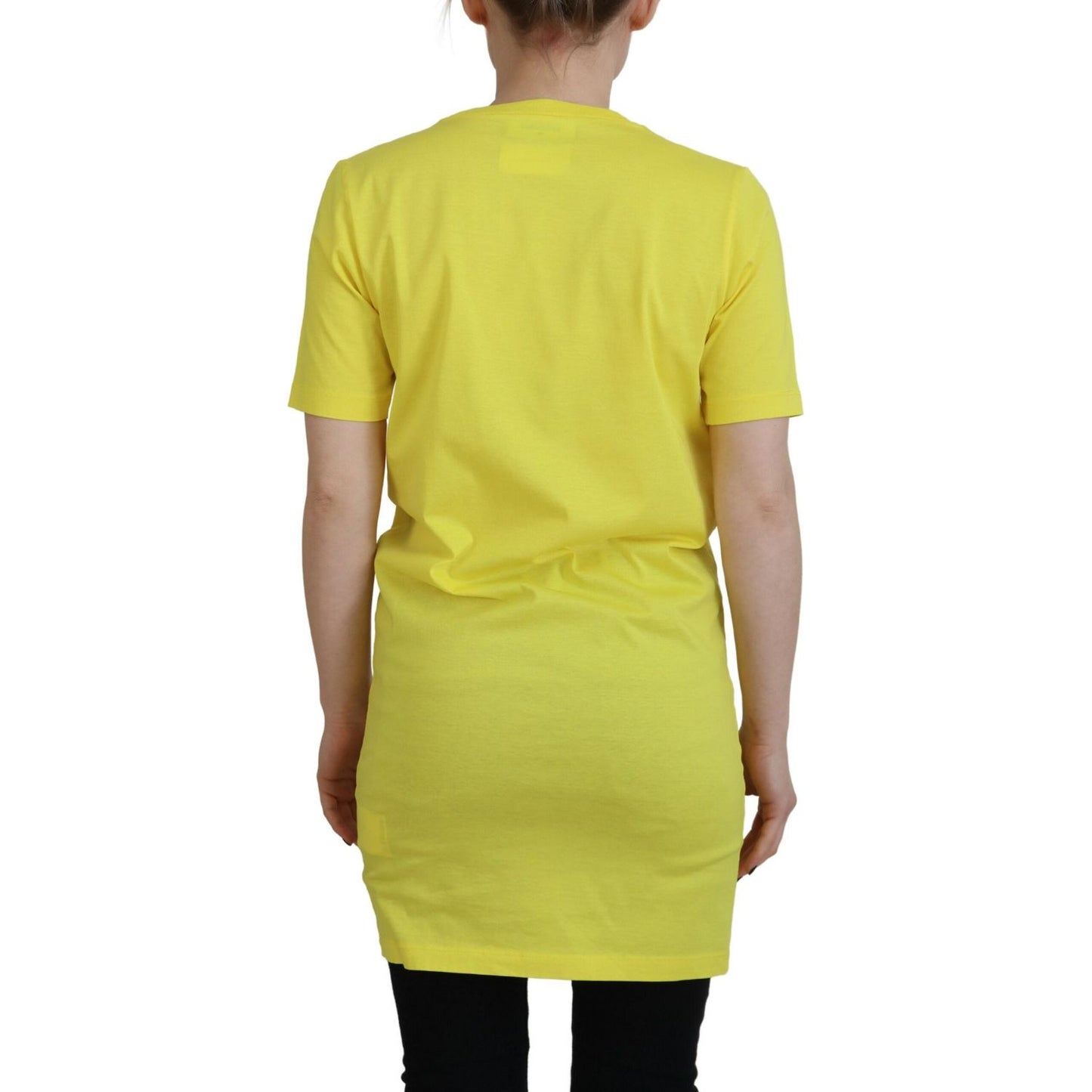 Dsquared² Yellow CottonShiny Icon Renny Dress Crewneck T-shirt Dsquared² Dark Khaki