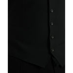 Dolce & Gabbana Black Wool Waistcoat Dress Formal Vest Dolce & Gabbana Black