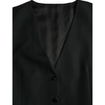 Dolce & Gabbana Black Wool Waistcoat Dress Formal Vest Dolce & Gabbana Black