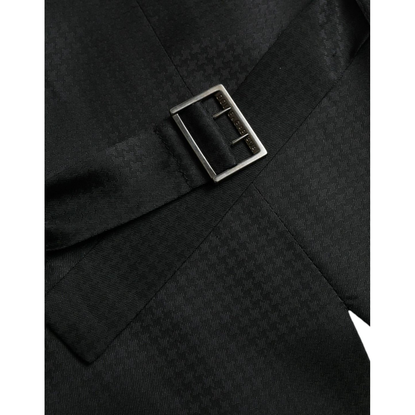 Dolce & Gabbana Black Wool Waistcoat Dress Formal Vest Dolce & Gabbana Black