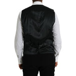 Dolce & Gabbana Black Wool Waistcoat Dress Formal Vest Dolce & Gabbana Gray