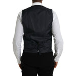 Dolce & Gabbana Black Wool Waistcoat Dress Formal Vest Dolce & Gabbana Gray