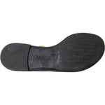 Dolce & Gabbana Mustard Crystal Calf Leather Beachwear Shoes Dolce & Gabbana Dark Slate Gray