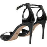 Dolce & Gabbana Black KEIRA Leather Heels Sandals Shoes Dolce & Gabbana Dark Slate Gray