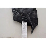 Dsquared² Black Checkered High Waist A-line Denim Mini Skirt Dsquared² Gray