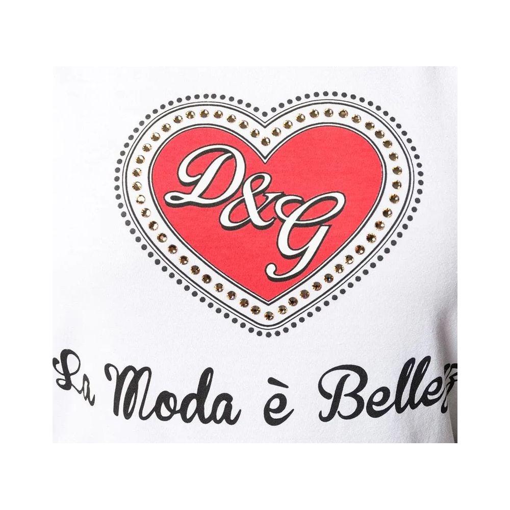 Dolce & Gabbana White Cotton Women's Tank Top Dolce & Gabbana White Smoke