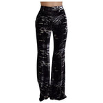 Dsquared² Black Printed High Waist Super Flare Pants Dsquared² Black