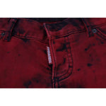 Dsquared² Red Low Waist Cotton Stretch Skinny Pants Dsquared² Dark Red