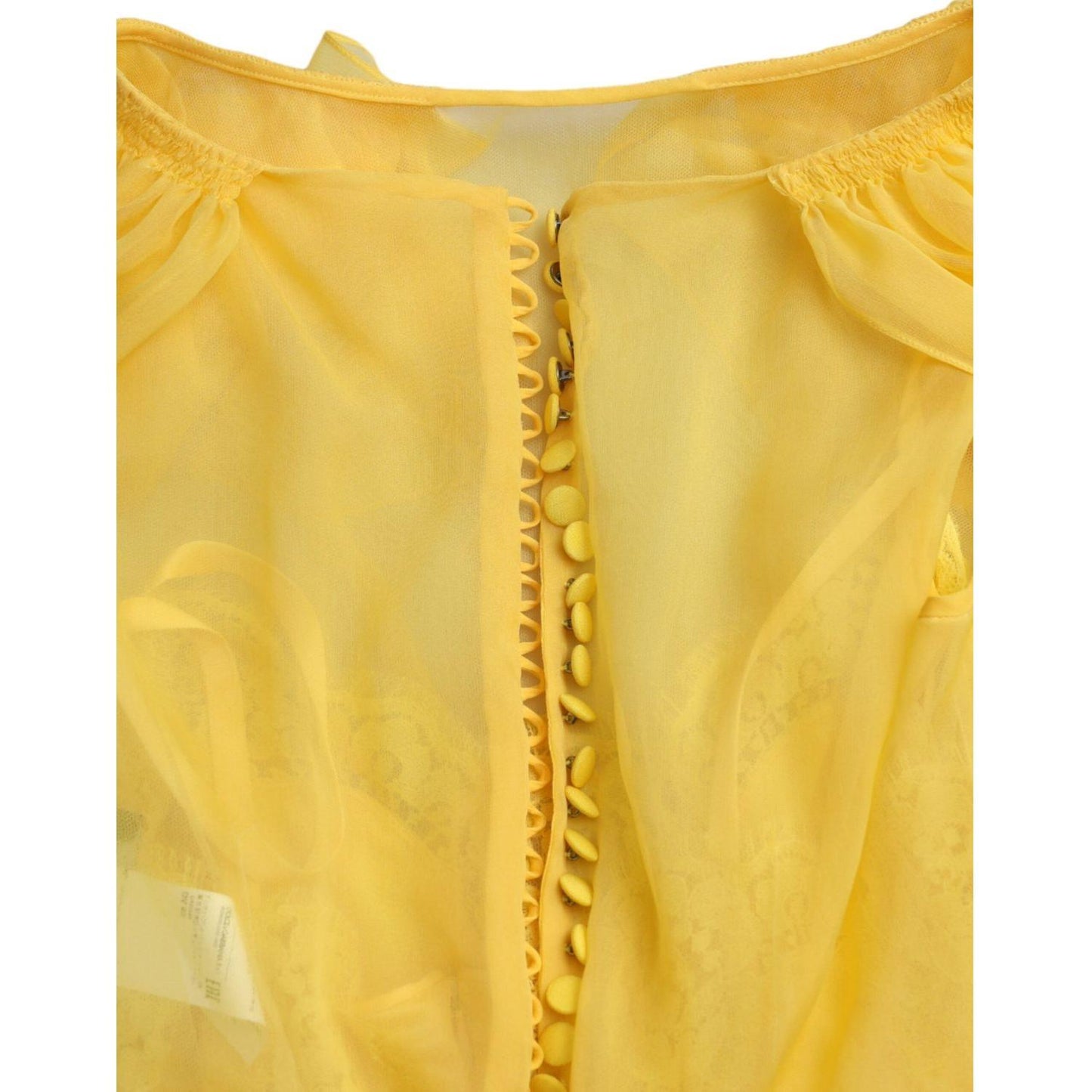 Dolce & Gabbana Yellow Silk Sheath Belted Long Maxi Dress Dolce & Gabbana Sandy Brown