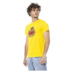 Cavalli Class Yellow Cotton Men T-Shirt Cavalli Class Gold