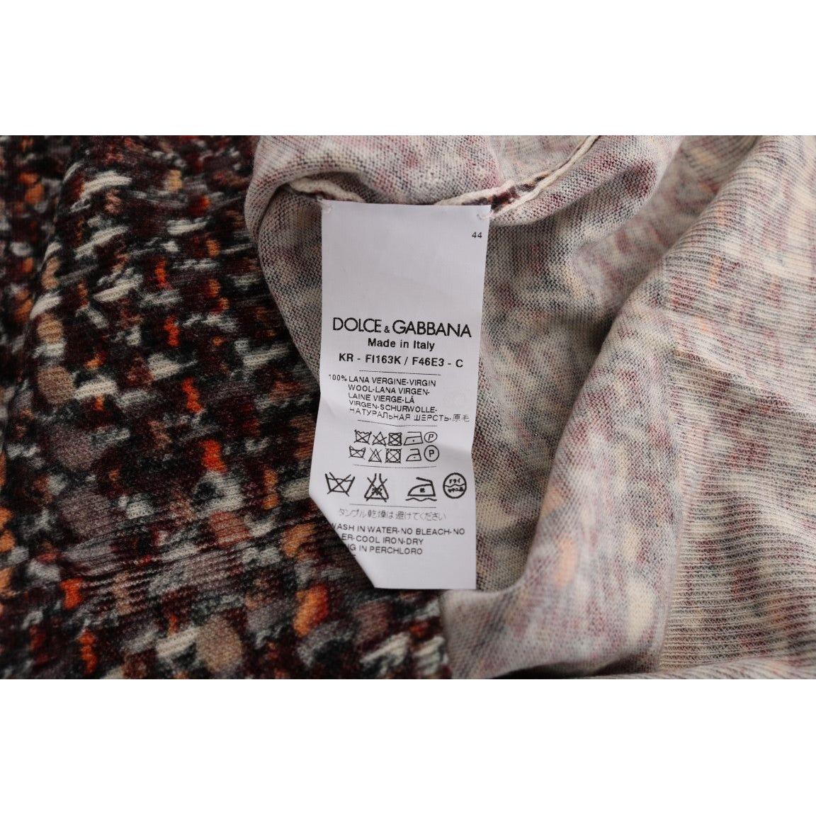 Dolce & Gabbana Sleeveless Multicolor Knit Wool Top Dolce & Gabbana Dark Slate Gray
