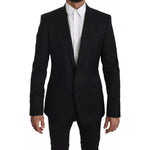 Dolce & Gabbana Black Slim Jacket Coat Blazer MARTINI Dolce & Gabbana Black
