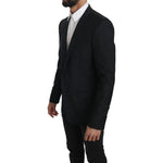 Dolce & Gabbana Black Slim Jacket Coat Blazer MARTINI Dolce & Gabbana Black