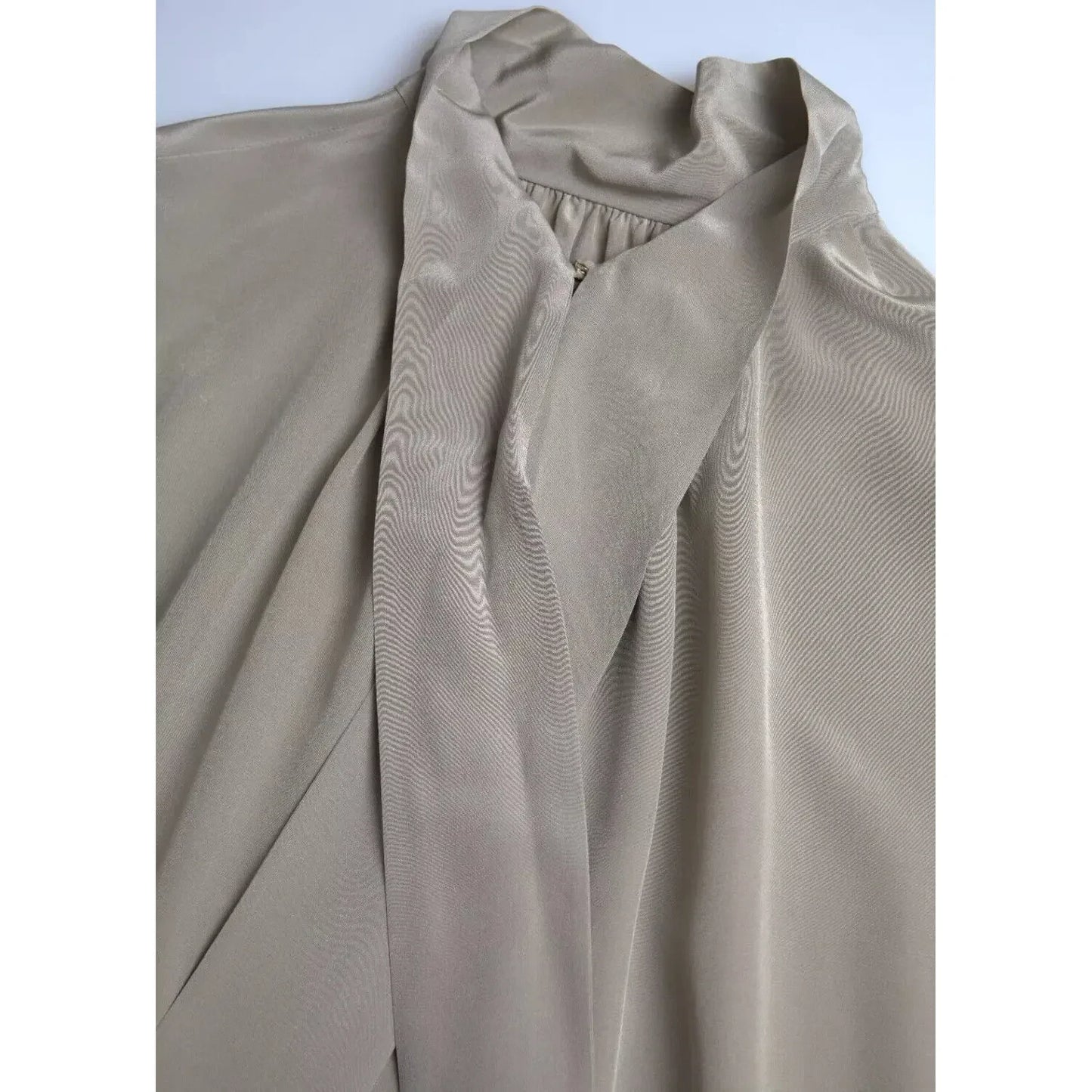 Dolce & Gabbana Gray Mock Neck Long Sleeves Top Blouse Dolce & Gabbana Light Slate Gray